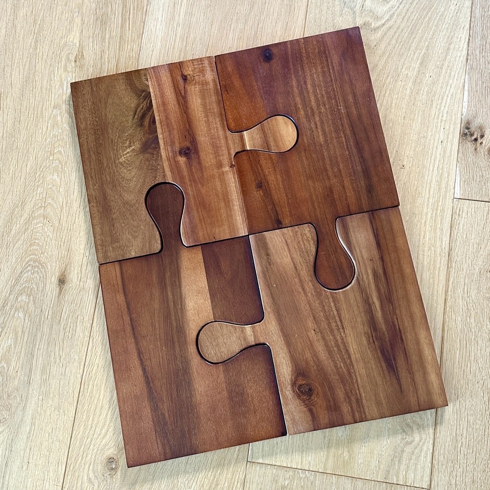 4 Piece Wooden Puzzle Charcuterie Boards - Picture 5 of 15